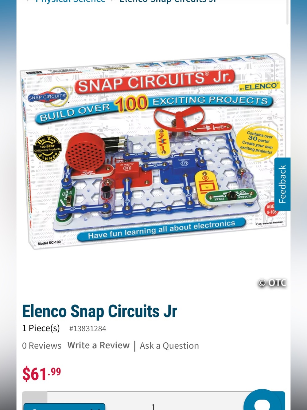 Snap Circuits Jr. Electronics Kit - Blue/Red